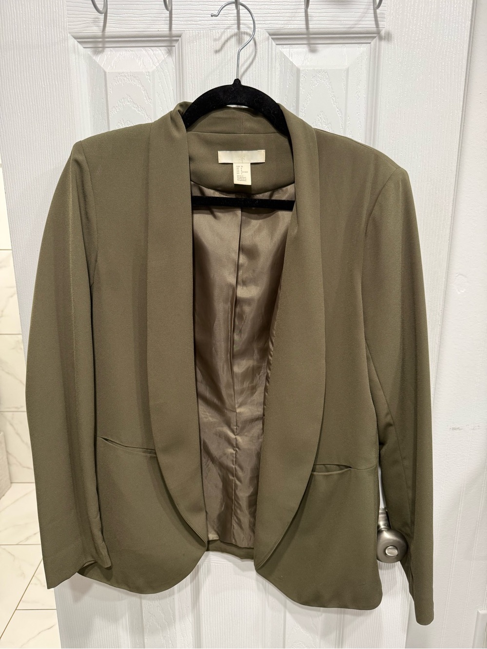 H&M Olive Open-Front Women's Blazer